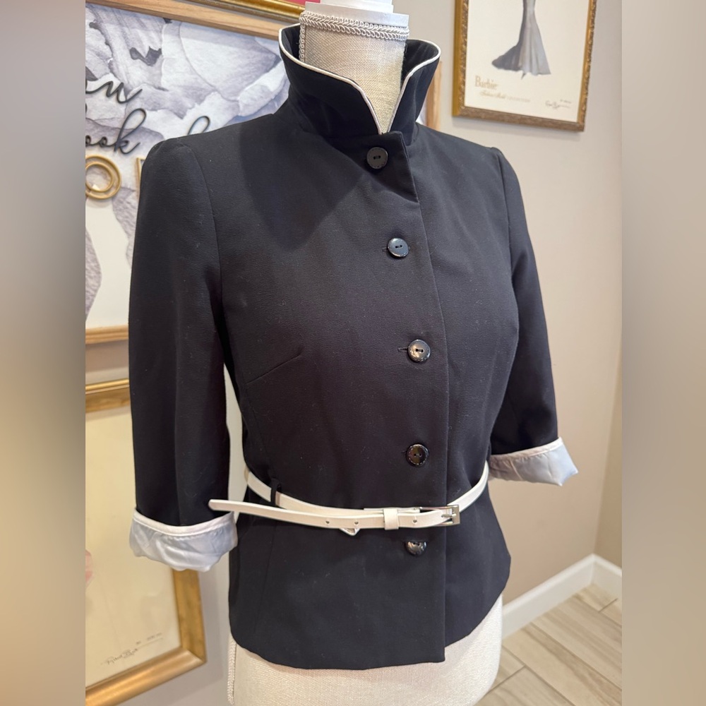 5 for $30 SANGRIA Black Blazer with White Belt and Accents